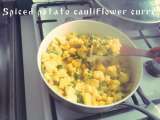 Pittige aardappel bloemkool curry