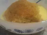 Duimdikke gestoomde pudding met vanillevla