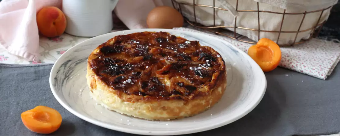 Abrikozen clafoutis met air fryer