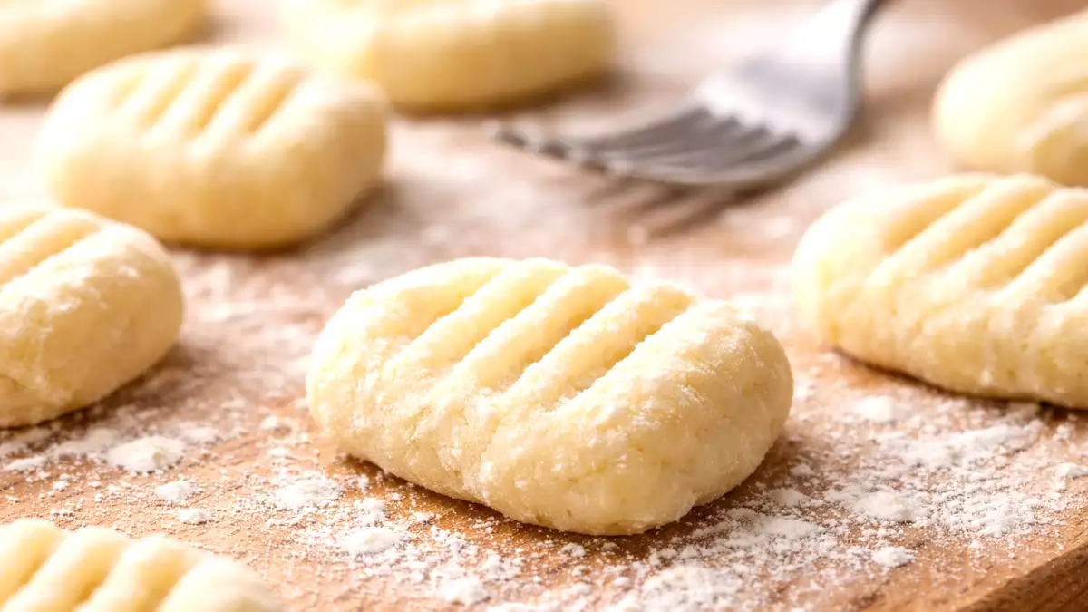 4) Gnocchi markeren met striae