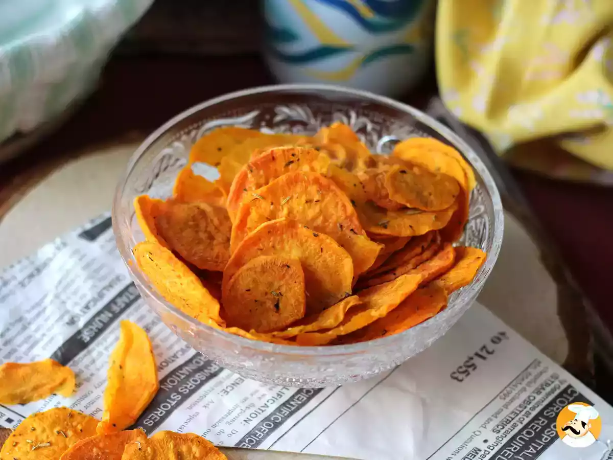 1. Zoete aardappelchips voor de magnetron