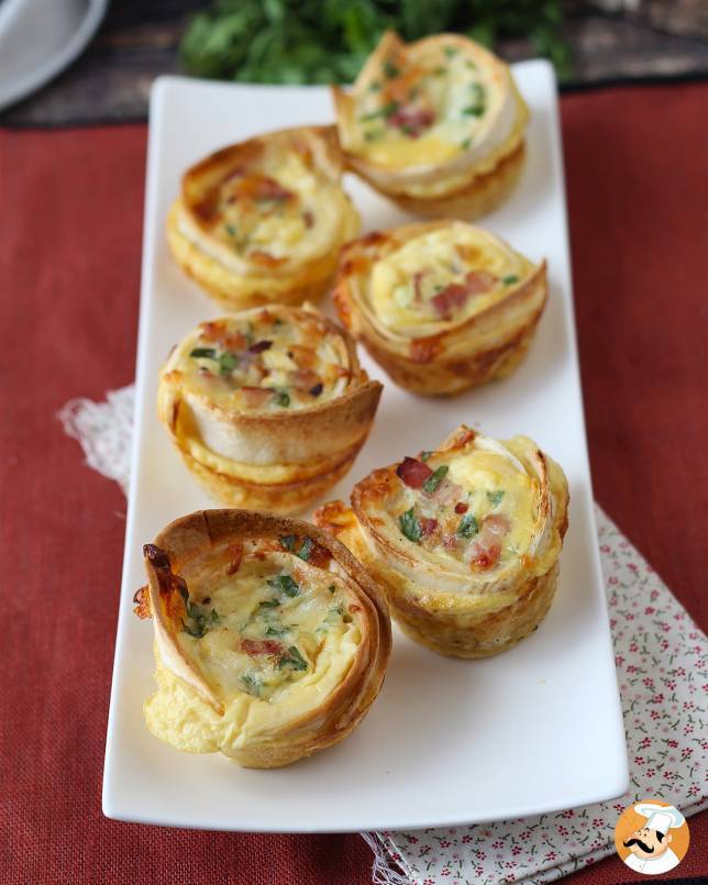 5. Mini quiche met een piadina schelp