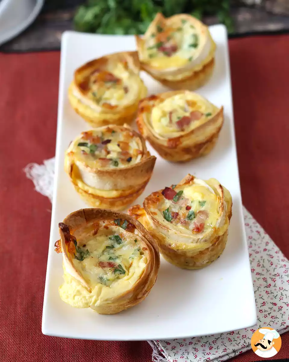 5. Mini quiche met een piadina schelp