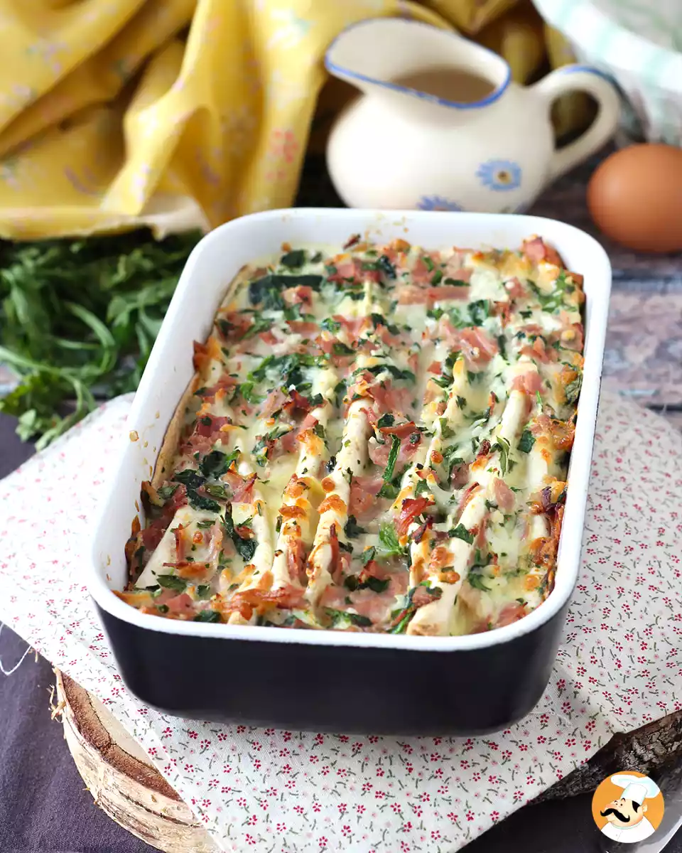 5. Tortilla gratin met ham, spinazie en mozzarella kaas