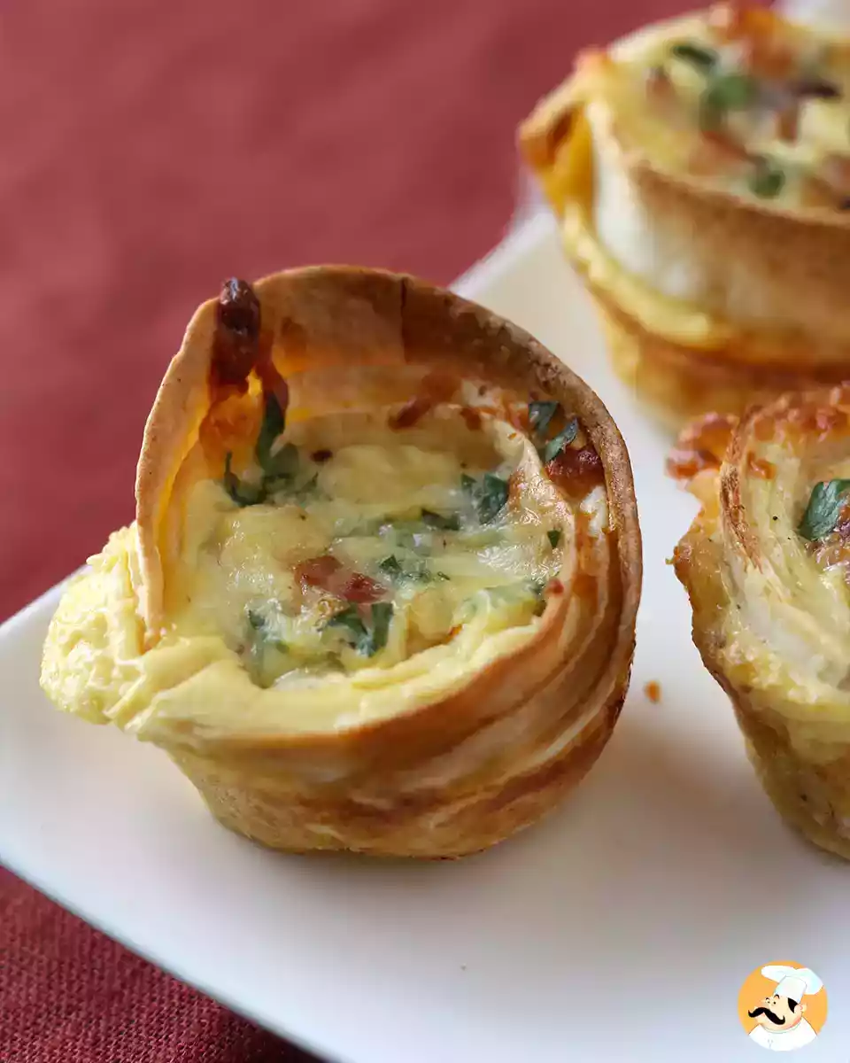 6. Mini-quiche met piadina's