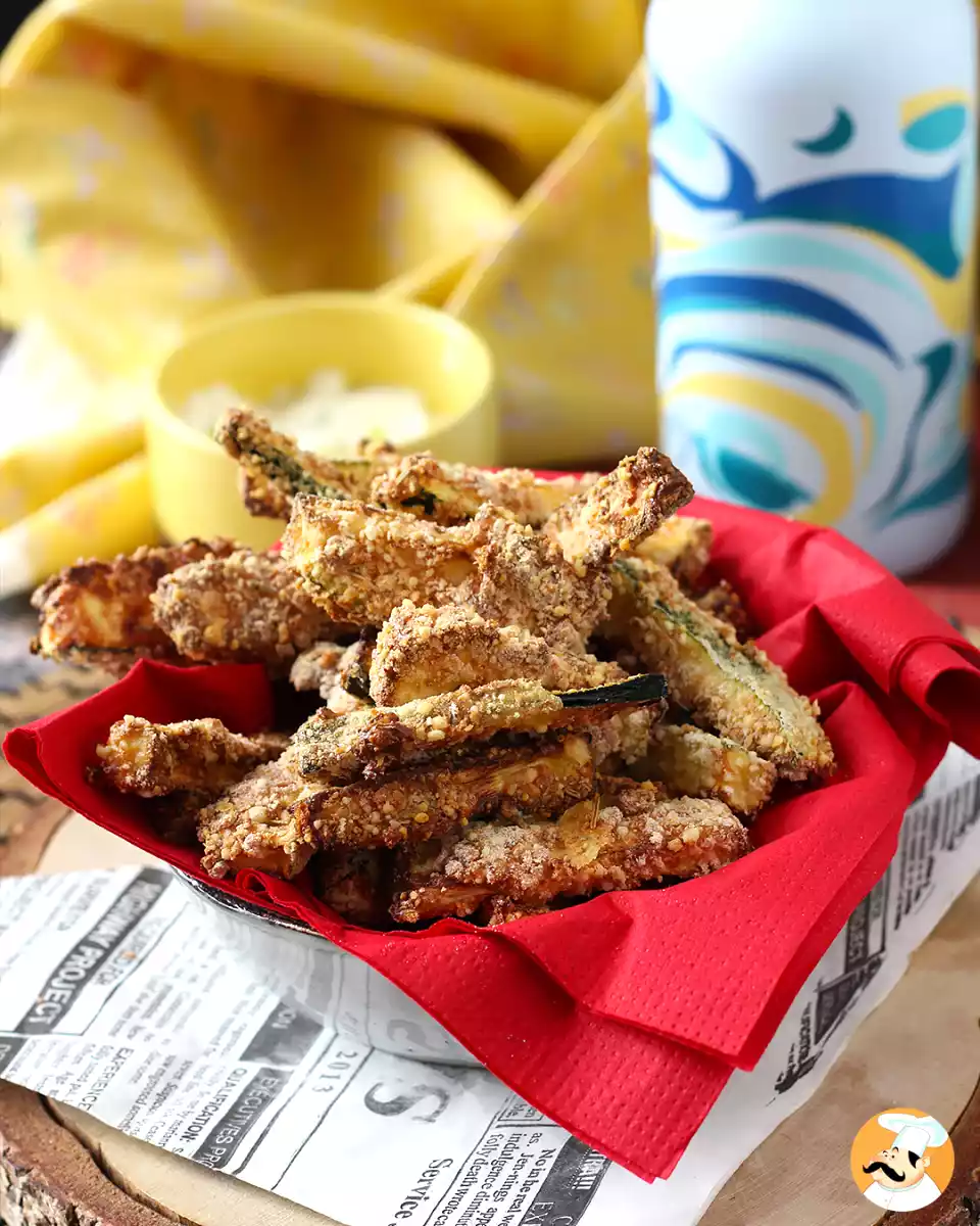 9. Courgettesticks in luchtfriteuse