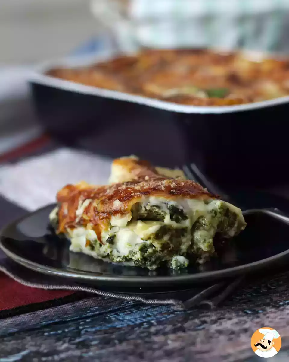 Vegetarische ricotta- en spinazielasagne
