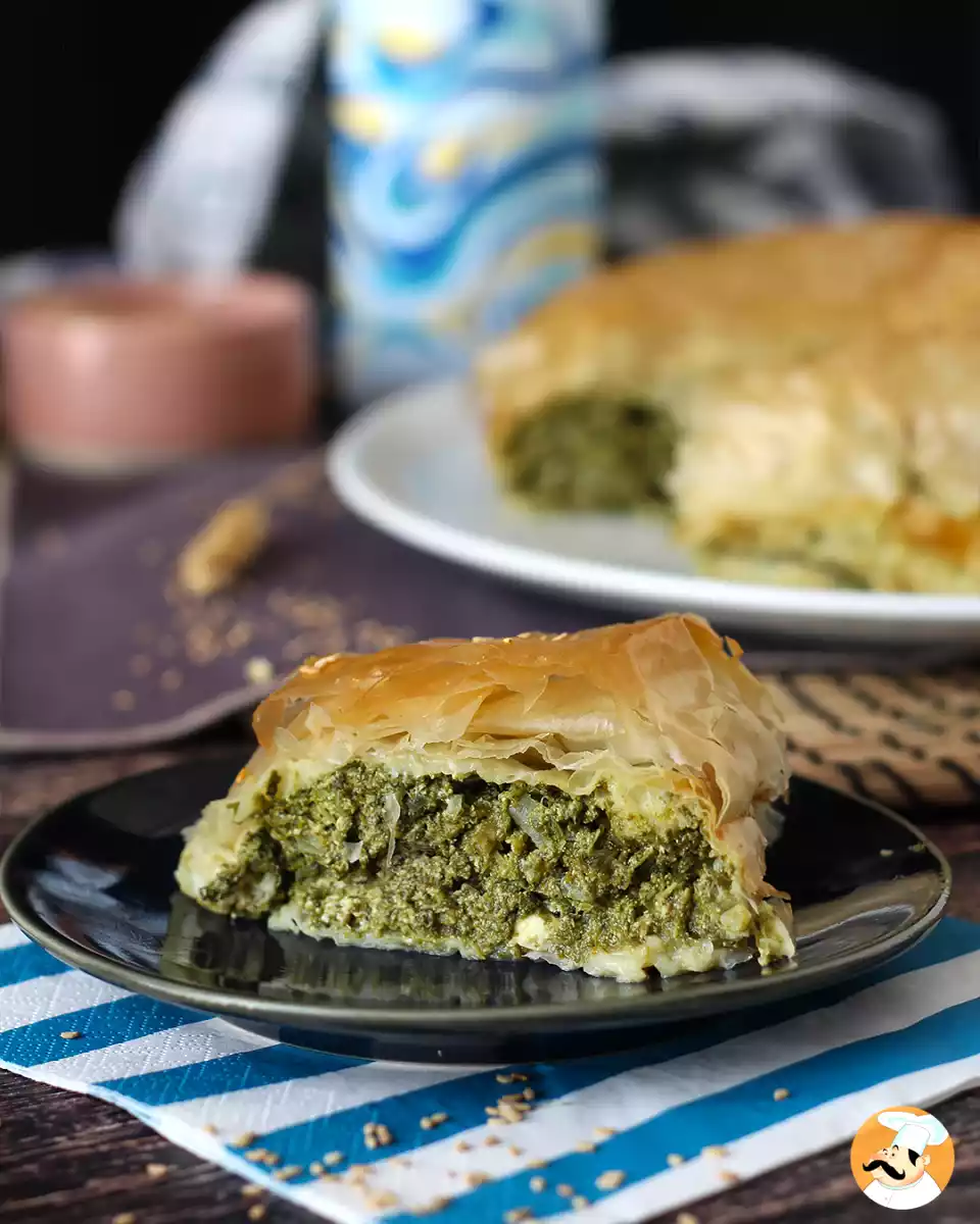 Griekse spinazie en feta taart (spanakopita)