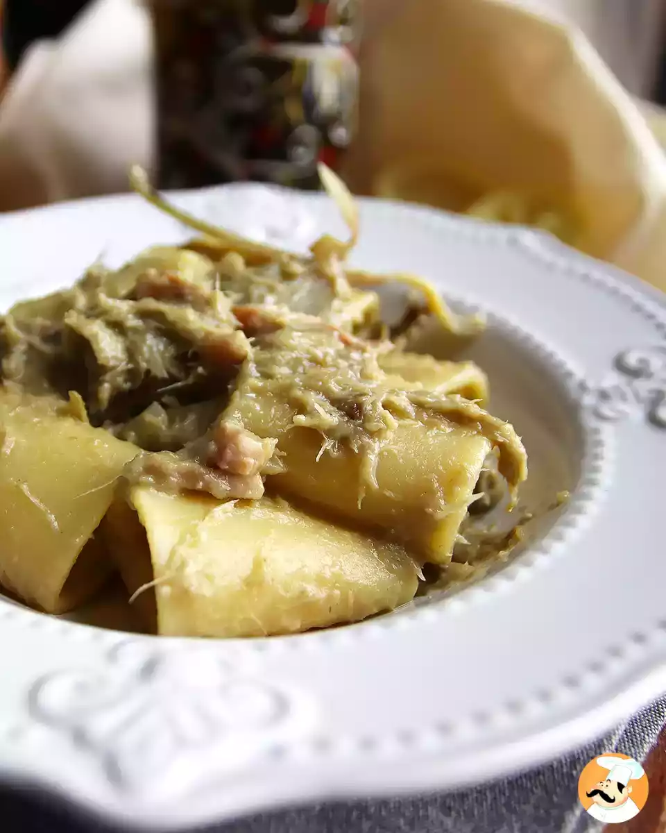 2. Paccheri met artisjokken en spek