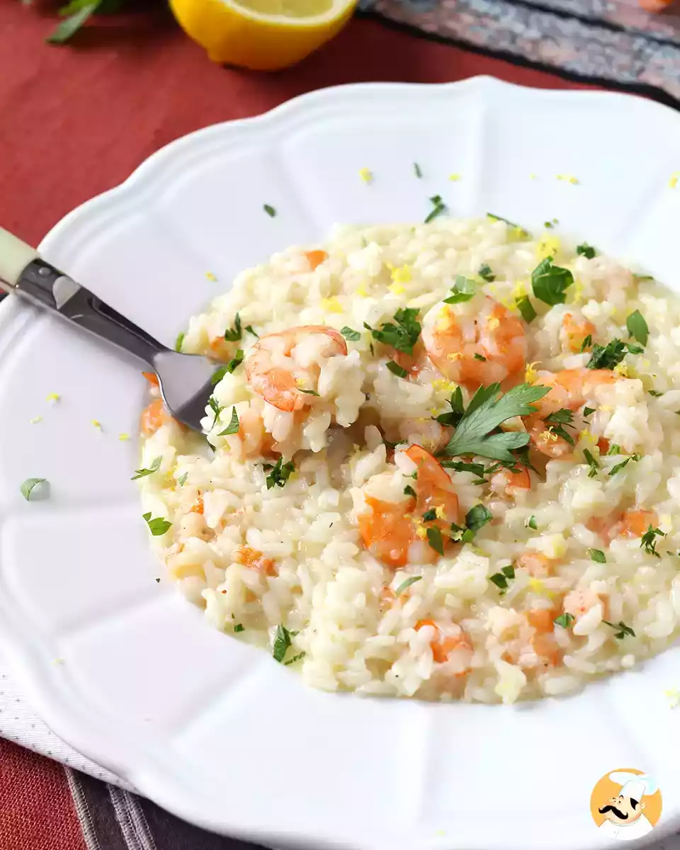 10. Risotto met garnalen en citroen