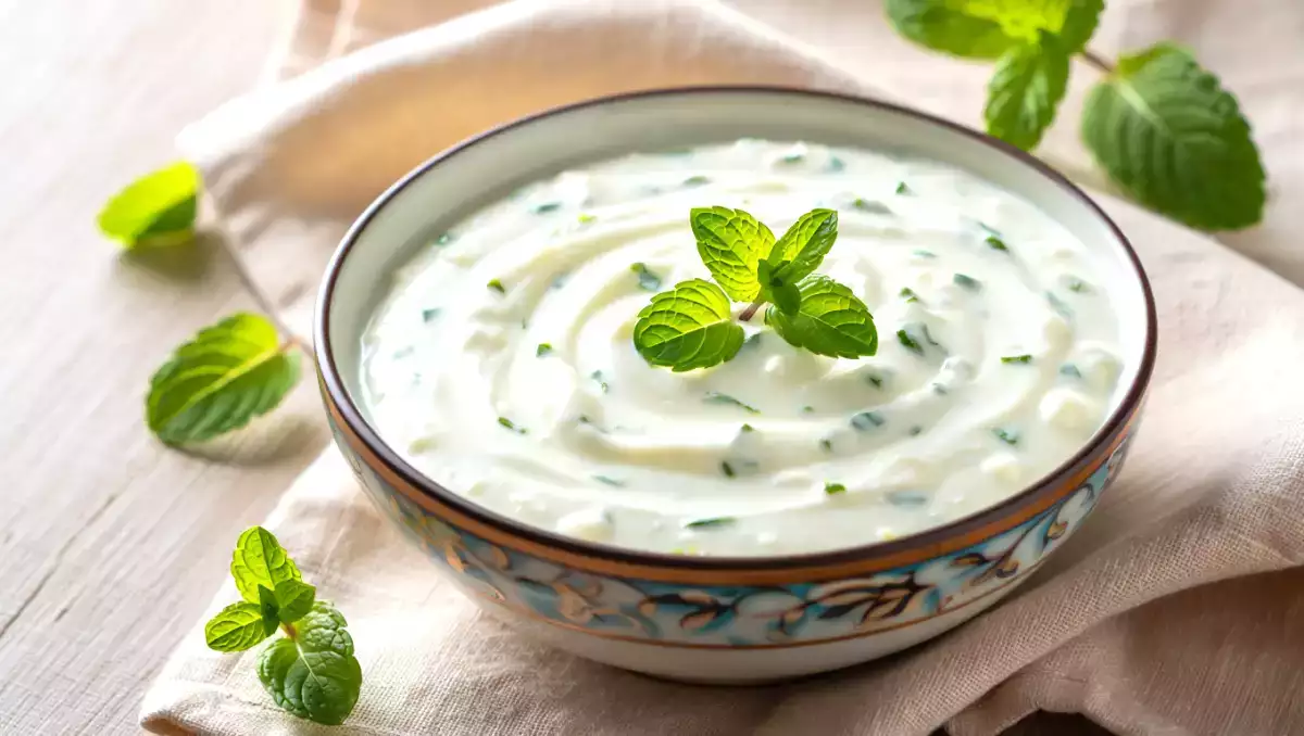 Griekse yoghurtsaus met munt: de joker van de zomer, klaar in 5 minuten en meerdere dagen houdbaar in de koelkast