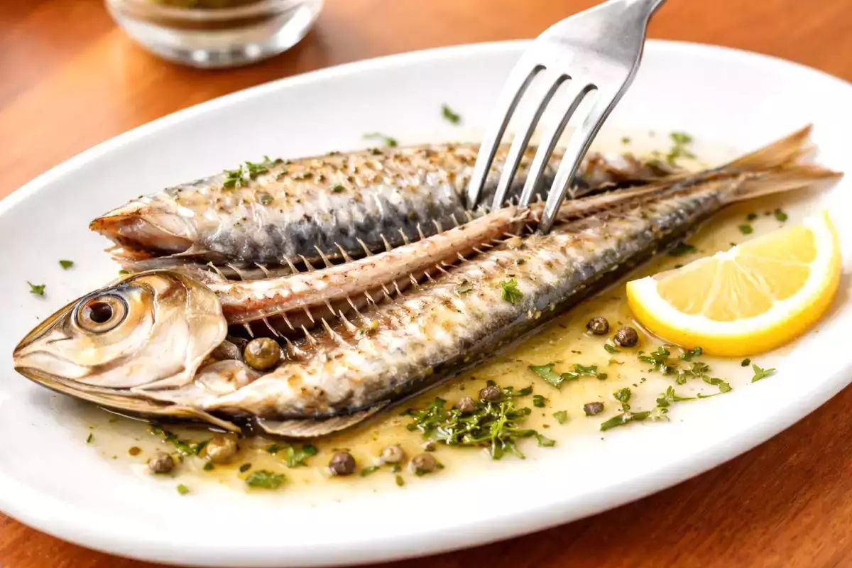 Hoe verwijder je de graten van sardines zonder de vis uit elkaar te halen en zonder tijd te verspillen in de keuken?