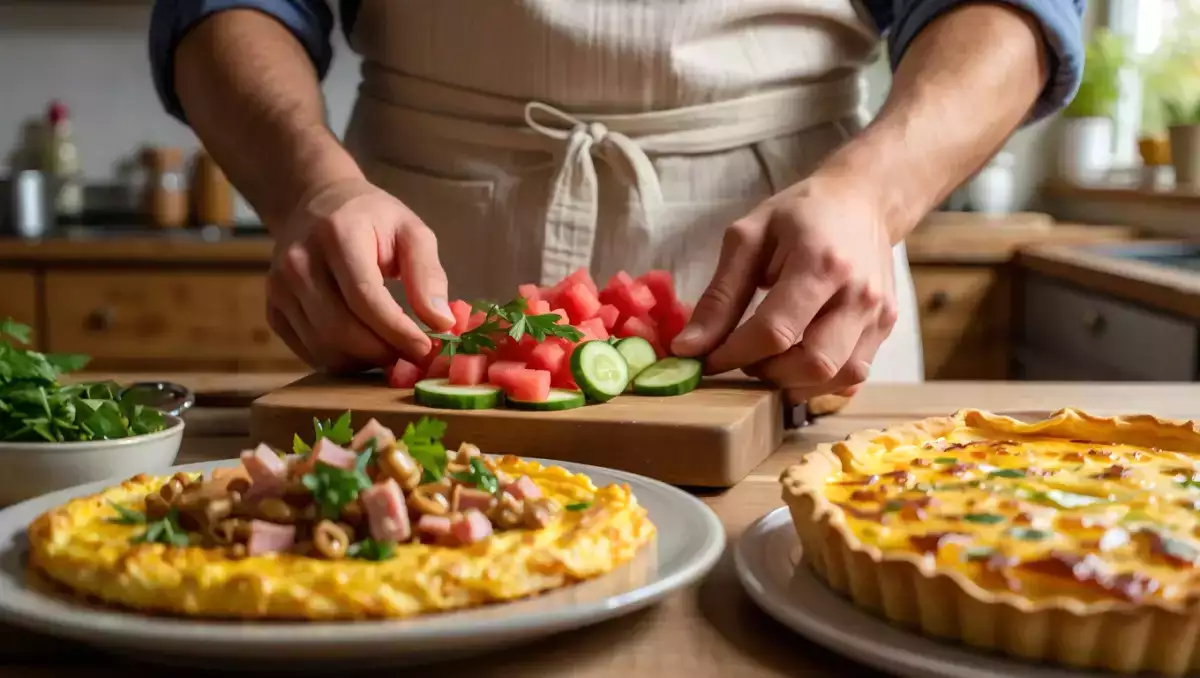 Dagmenu, 19 mei: frisse salade, hartige omelet en een heerlijke tarte tropézienne