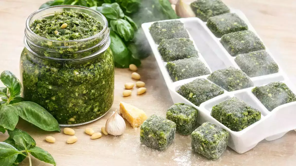 Pesto die in de zomer wordt gemaakt en voor de winter wordt ingevroren: hoe lang blijft het echt goed en hoe zorg je ervoor dat het niet bederft?