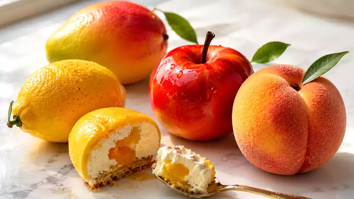 Realistisch fruit in de patisserie: de nieuwe trend die de ogen in verwarring brengt en de zintuigen misleidt
