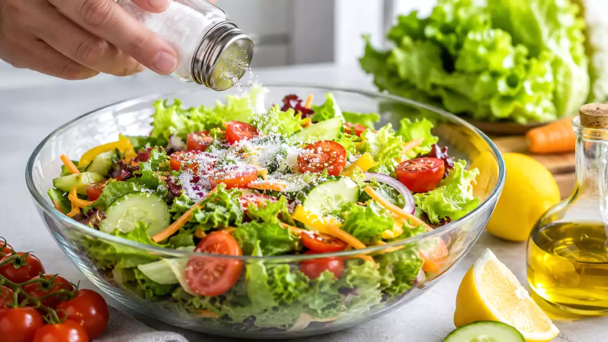 Heb je te veel zout in de salade gedaan? Een trucje om de smaak weer in balans te brengen zonder water te gebruiken