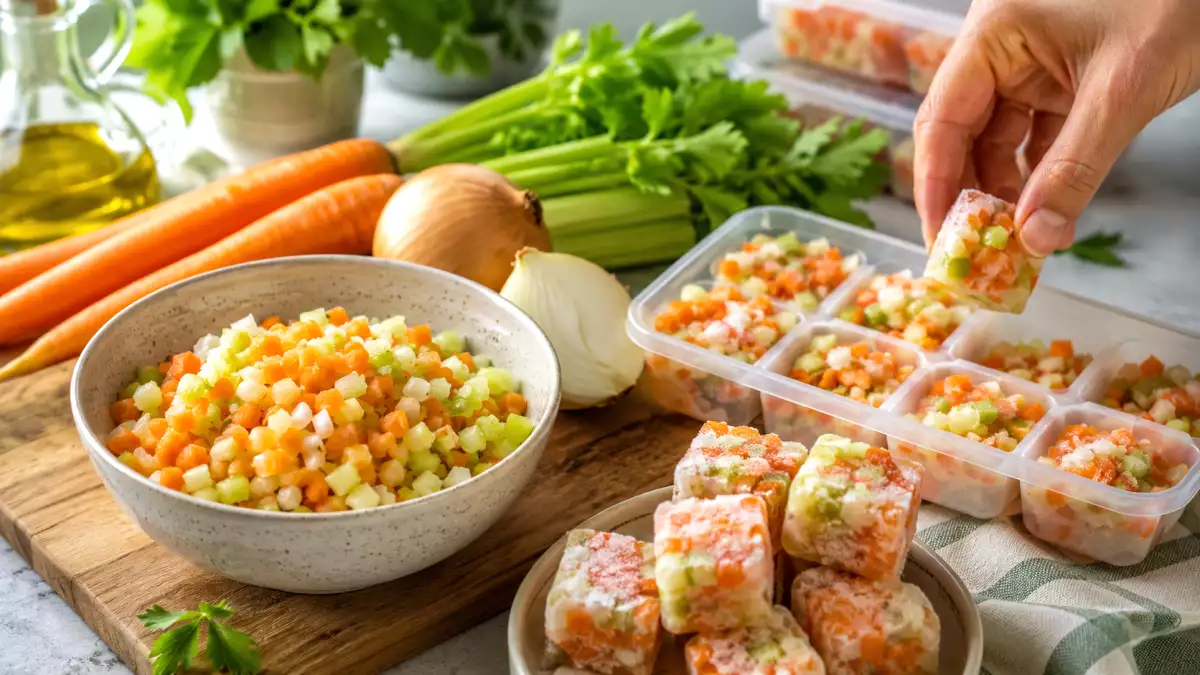 Zomerse soffritto om in te vriezen: de gids om een voorraad aan te leggen waarmee je maandenlang je lunches en avondmaaltijden kunt regelen