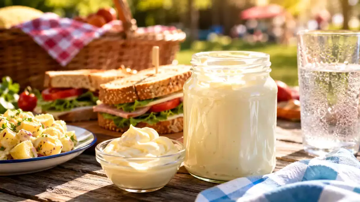 Hoe lang kan mayonaise bij warm weer buiten de koelkast blijven staan voordat deze onveilig wordt?