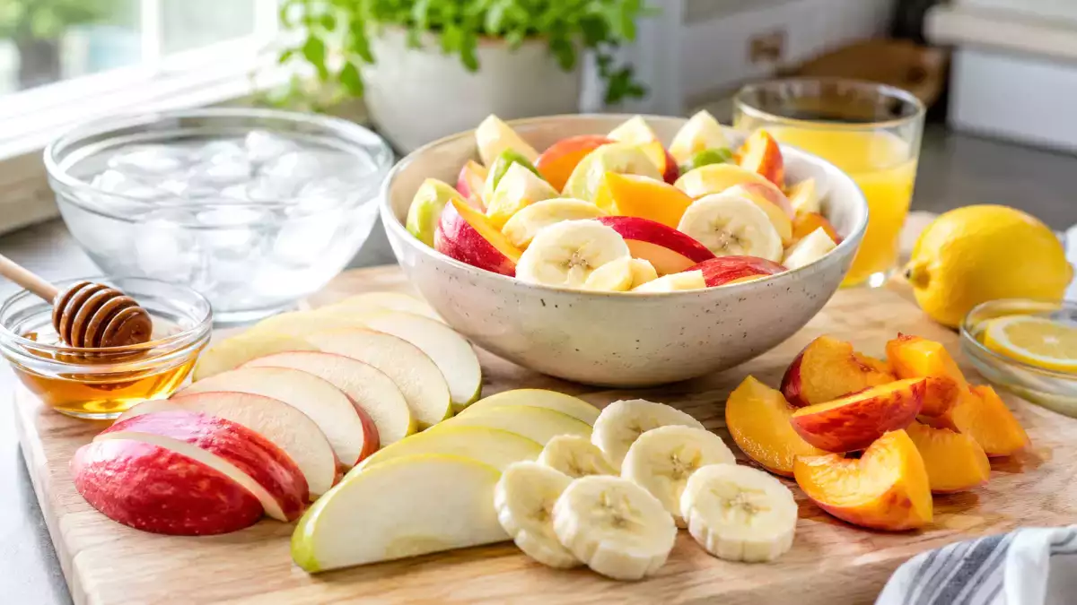 Wordt gesneden fruit meteen bruin? Ontdek praktische methoden – naast citroen – om het vers te houden
