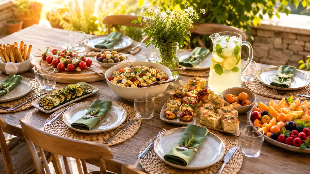Een zomerse apericena voor 6 personen zonder gedoe: compleet menu, hoeveelheden en wat je van tevoren moet klaarmaken