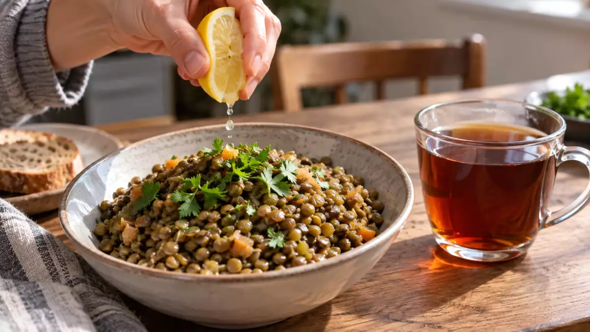 Eet u linzen? Wat u erbij drinkt, kan de opname van ijzer beïnvloeden