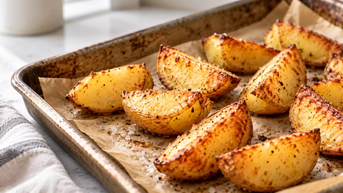 Slappe ovenaardappelen zonder knapperig korstje? De fout die het goudbruin bakken verhindert en de eenvoudige handeling die je vóór het bakken moet uitvoeren voor aardappelen die van buiten knapperig en van binnen zacht zijn