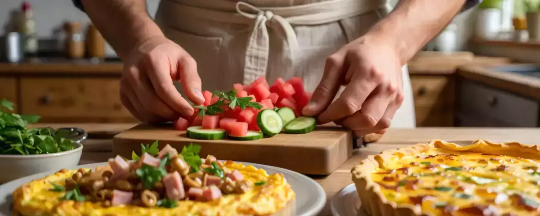 Dagmenu, 19 mei: frisse salade, hartige omelet en een heerlijke tarte tropézienne