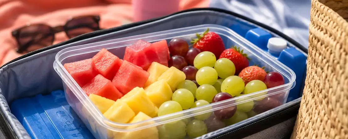 Hoe je fruit meeneemt naar het strand zonder dat de hitte je parten speelt
