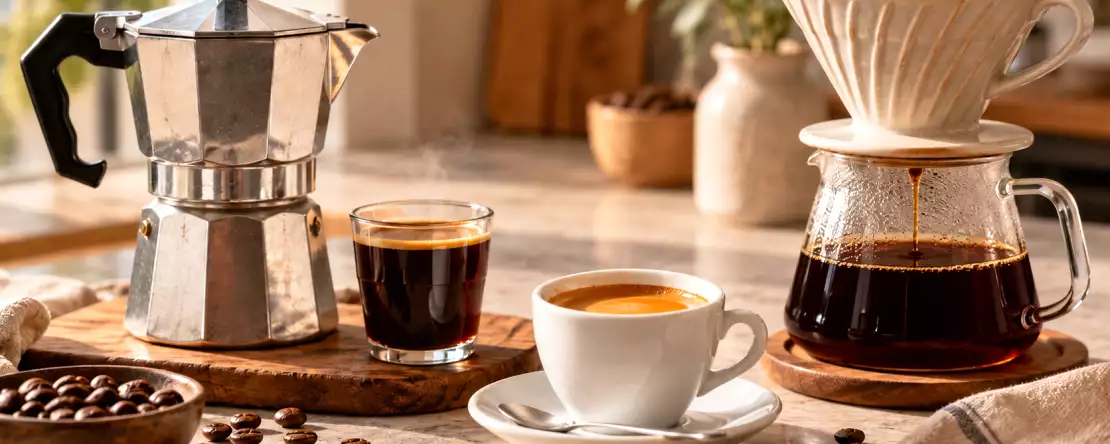 Moka, espresso of filterkoffie: de juiste koffie is niet altijd dezelfde en hangt af van je dag