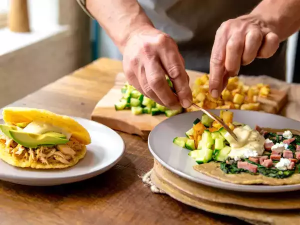 Dagmenu, 27 april: een frisse start met komkommer, Venezolaanse arepas en boekweitpannenkoek