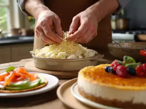 Dagmenu, 3 mei: een frisse zalmstart, een romige bloemkoolhoofdschotel en een feestelijke cheesecake