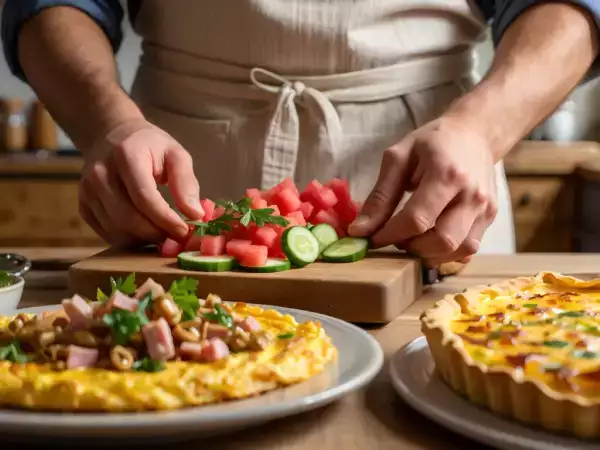 Dagmenu, 19 mei: frisse salade, hartige omelet en een heerlijke tarte tropézienne