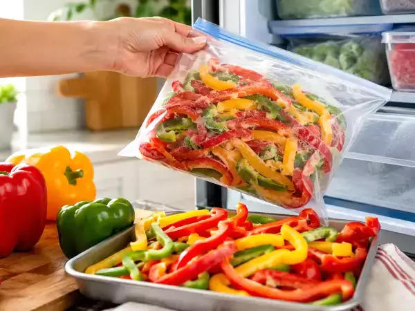 Hoe je in de zomer paprika’s invriest om ze de hele winter te kunnen gebruiken: de stap die voorkomt dat ze bederven