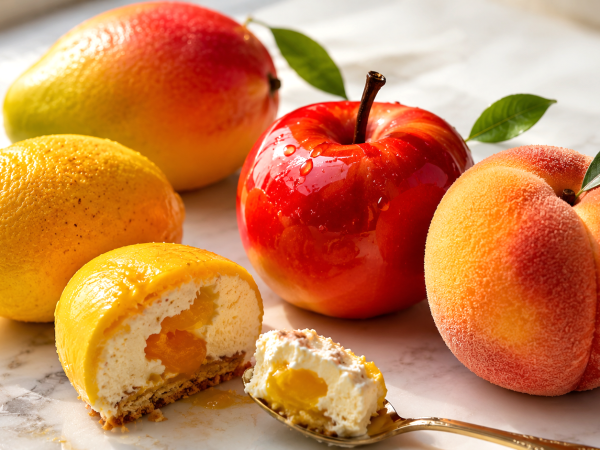 Realistisch fruit in de patisserie: de nieuwe trend die de ogen in verwarring brengt en de zintuigen misleidt