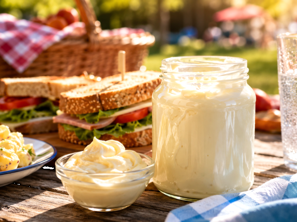 Hoe lang kan mayonaise bij warm weer buiten de koelkast blijven staan voordat deze onveilig wordt?