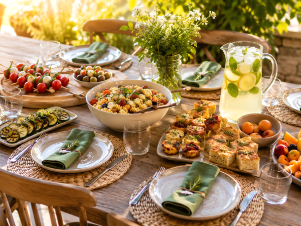 Een zomerse apericena voor 6 personen zonder gedoe: compleet menu, hoeveelheden en wat je van tevoren moet klaarmaken