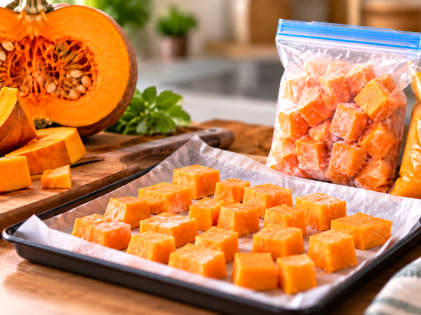 Hoe je pompoen kunt invriezen zonder dat hij zijn smaak verliest: de stap die voorkomt dat je waterige blokjes of smakeloze puree krijgt