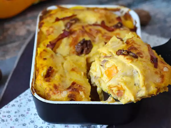De lasagne die naar de herfst ruikt: romig van binnen, knapperig van boven en perfect voor de eerste frisse zondagen
