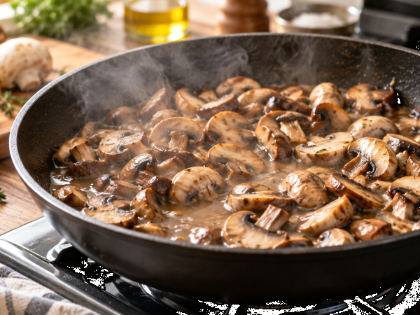 Zijn je champignons in de pan waterig en zacht van structuur? De meest gemaakte fout bij het bakken en de truc om ze smaakvol en mooi bruin te houden