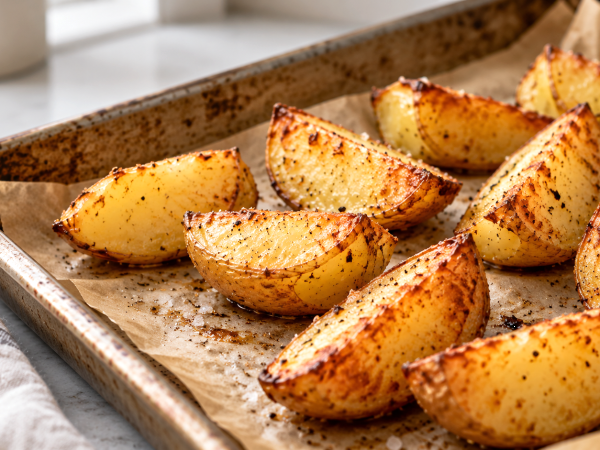 Slappe ovenaardappelen zonder knapperig korstje? De fout die het goudbruin bakken verhindert en de eenvoudige handeling die je vóór het bakken moet uitvoeren voor aardappelen die van buiten knapperig en van binnen zacht zijn
