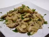 Kalkoenschnitzel met champignonsaus