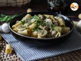 Recept Romige pasta met champignons en worst