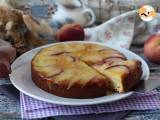 Recept Perzik upside-down cake, vochtig, smeltend en gekarameliseerd