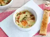 Recept Oeufs cocotte met spek en bieslook, een snelle en makkelijke recept