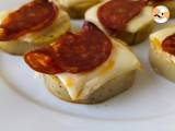 Recept Polenta crostini met scamorza kaas en pepperoni