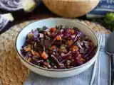 Recept Salade van linzen, butternut, rode kool, rode biet en peterselie (perfect voor de herfst/winter)