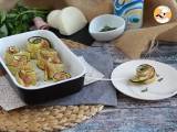 Recept Gebakken courgetterolletjes met ham en scamorza kaas