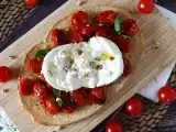 Recept Bruschetta van geroosterde tomaten en burrata
