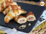 Recept Bladerdeegcroissants met béchamelsaus, ham en kaas