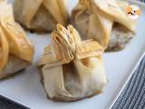 Recept Extra krokante champignon, brie en peer aumônières